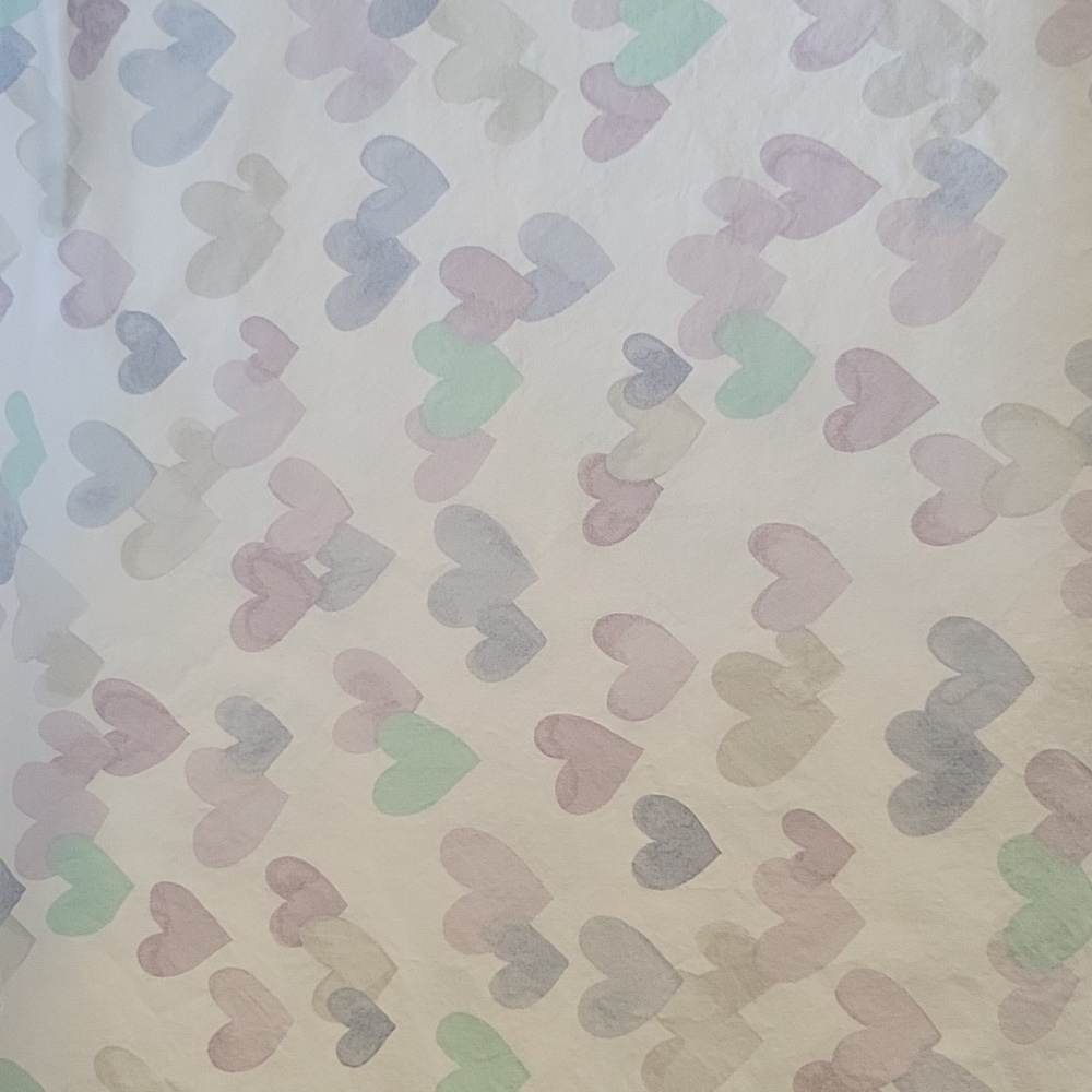 Pottery Barn Kids FULL SIZE purple and blue heart sheets